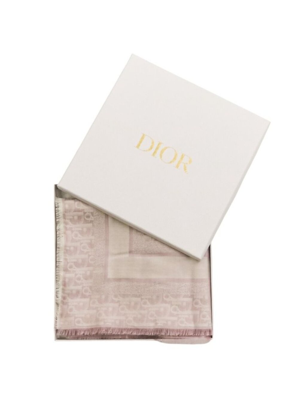 Dior Oblique Large Shawl Pink Scarf - Picture 14 of 14